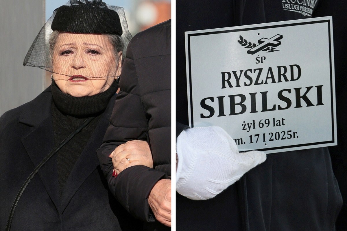 Ewa Bem na pogrzebie Ryszarda Sibilskiego