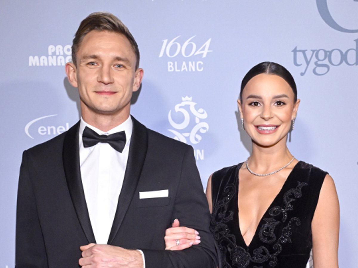 Jakub Rzeźniczak i Paulina Rzeźniczak na gali tygodnika Piłka Nożna