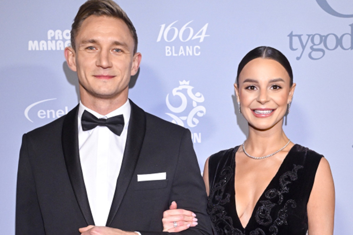 Jakub Rzeźniczak i Paulina Rzeźniczak na gali tygodnika Piłka Nożna