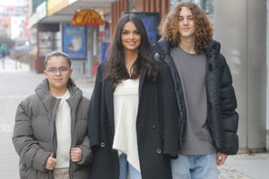 Klaudia El Dursi z synami w Dzień dobry TVN