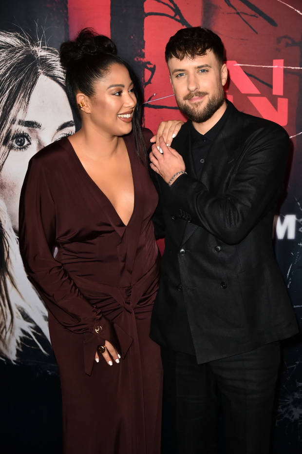 Patricia Kazadi i Aleksander Sikora na premierze filmu Nieprzyjaciel
