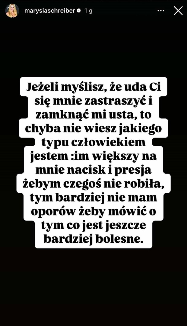 Oświadczenie Marianny Schreiber
