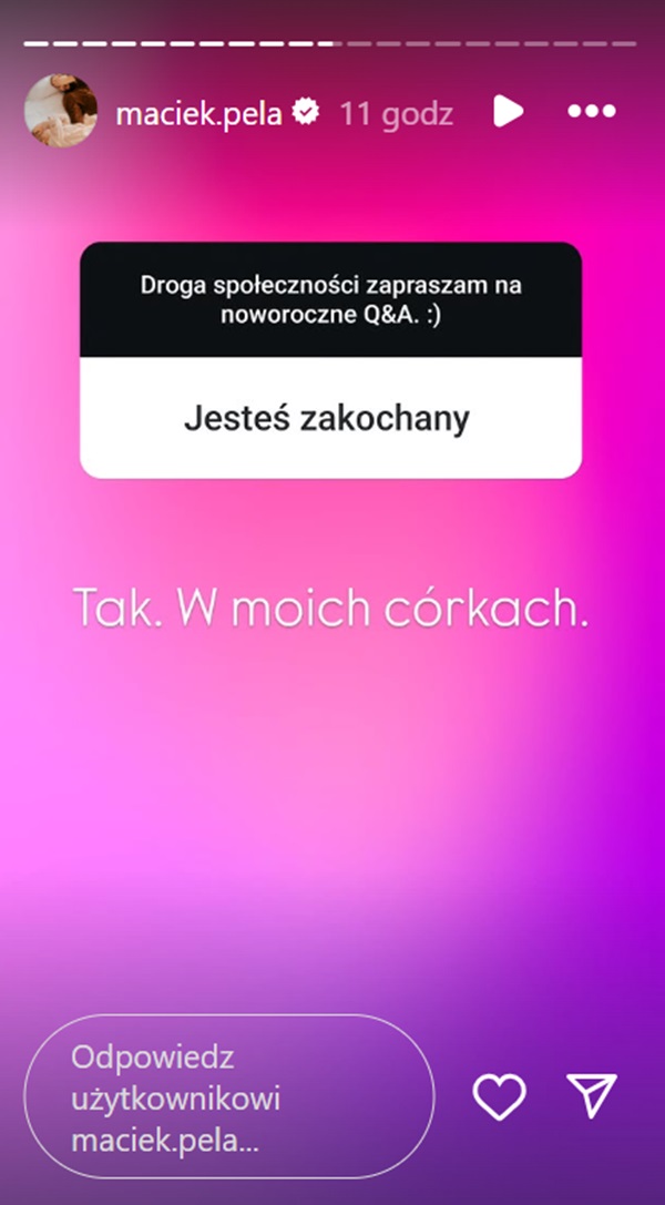 Maciej Pela zakochany