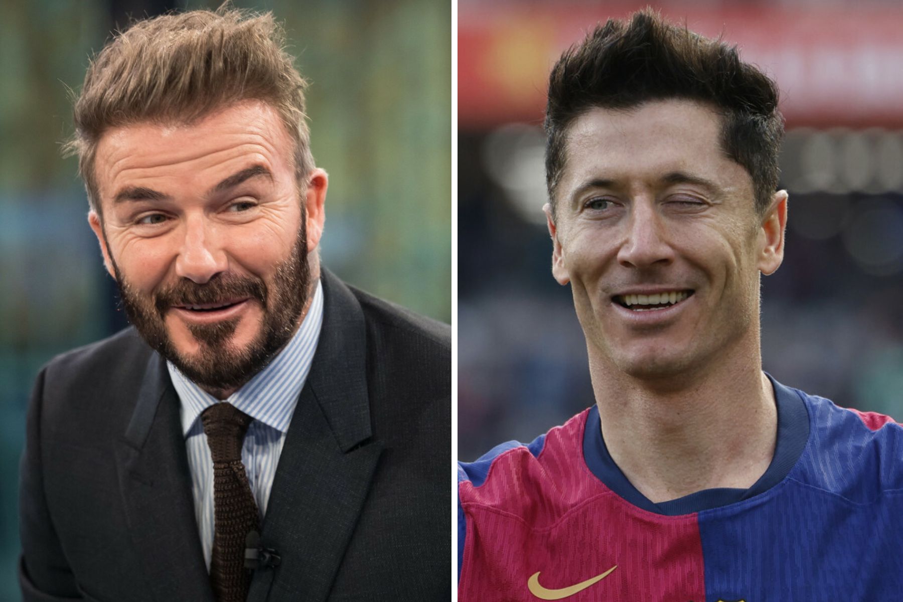 David Beckham i Robert Lewandowski