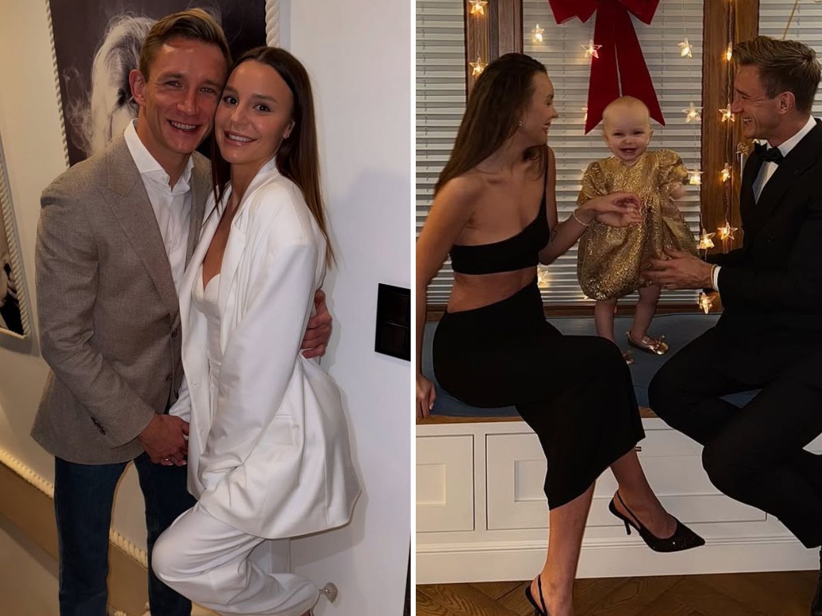 Paulina i Jakub Rzeźniczakowie z córką