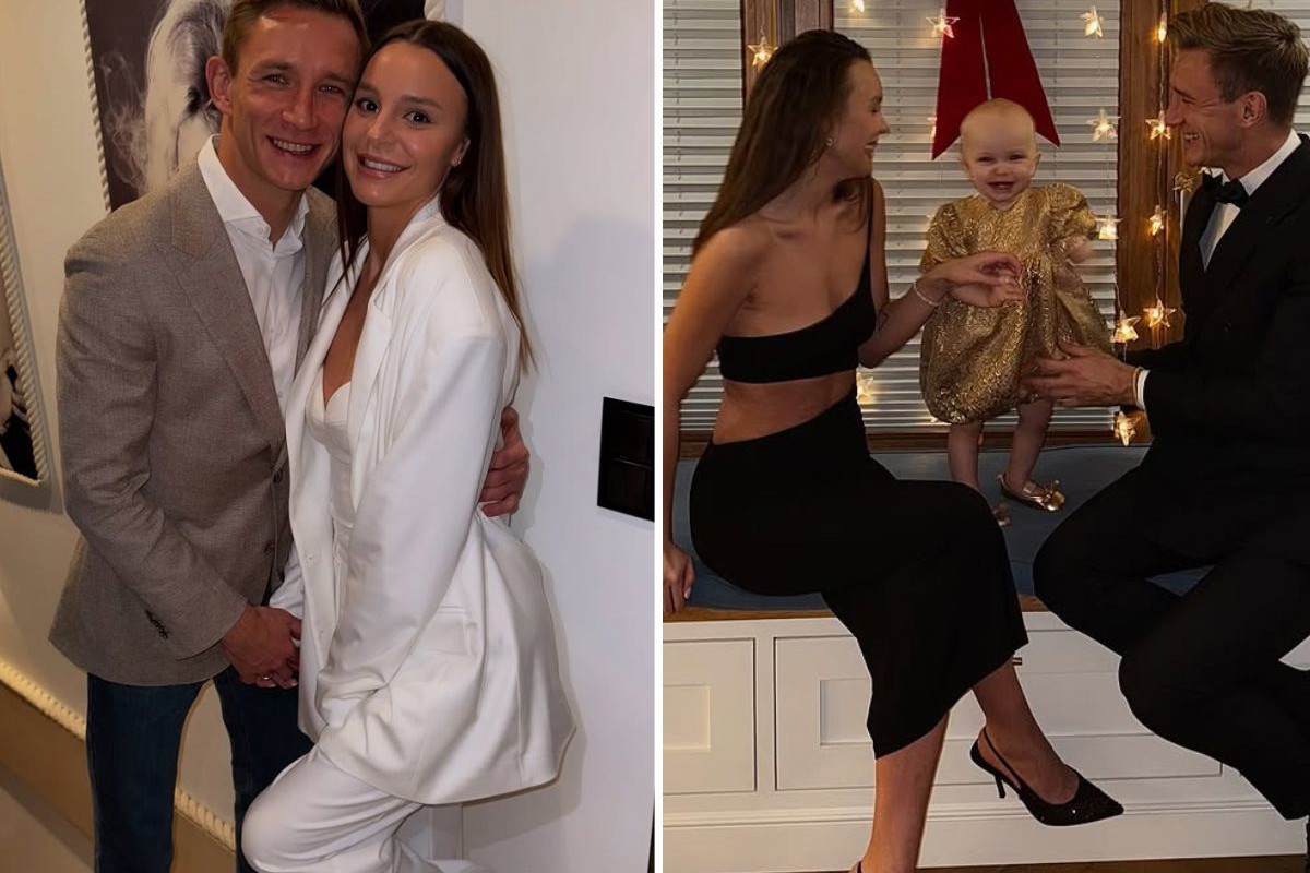 Paulina i Jakub Rzeźniczakowie z córką