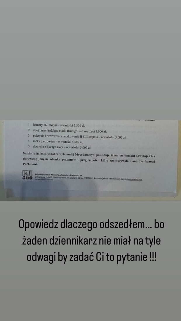 Dariusz Pachut odpowiada Dodzie