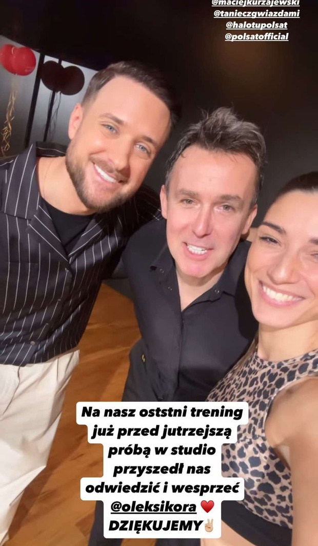 Aleksander Sikora odwiedził Macieja Kurzajewskiego na treningu do Tańca z Gwiazdami