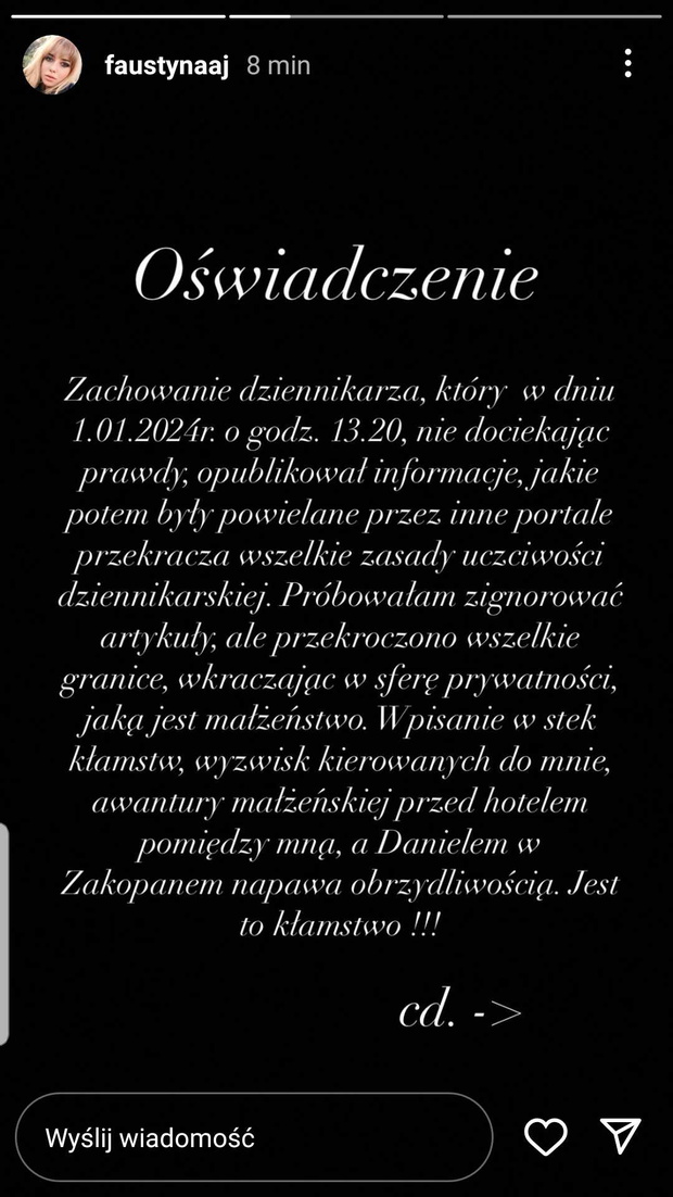 Oświadczenie żony Daniela Martyniuka