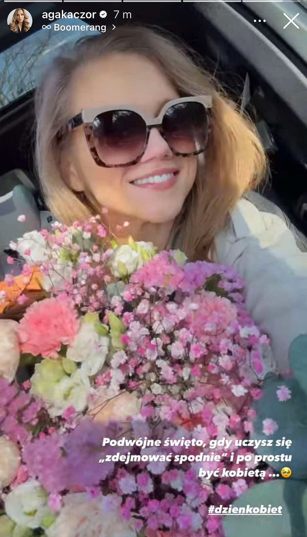Agnieszka Kaczorowska świętuje Dzień Kobiet
