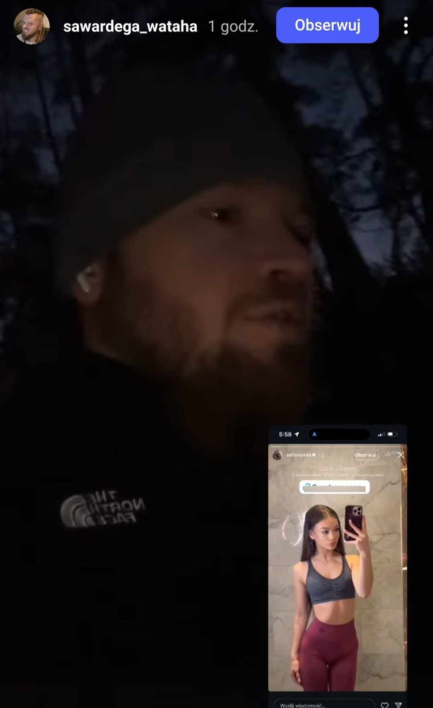 Dziewczyna Wojciecha G. wrzuciła do na Instagram, Wardęga komentuje