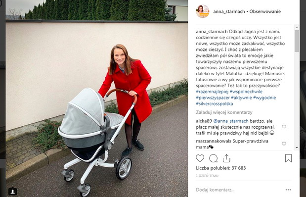 Anna Starmach pokazala wózek