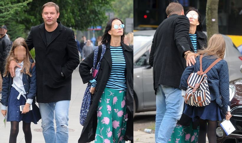Tomasz Karolak i Viola Kołakowska na rozpoczęciu roku szkolnego córki