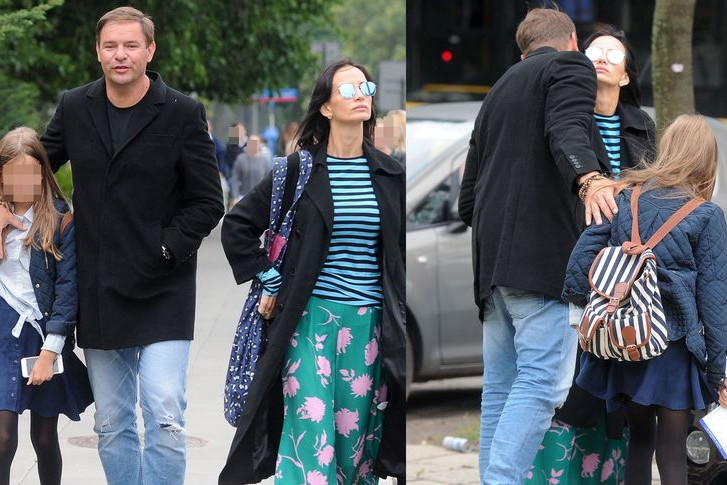Tomasz Karolak i Viola Kołakowska na rozpoczęciu roku szkolnego córki