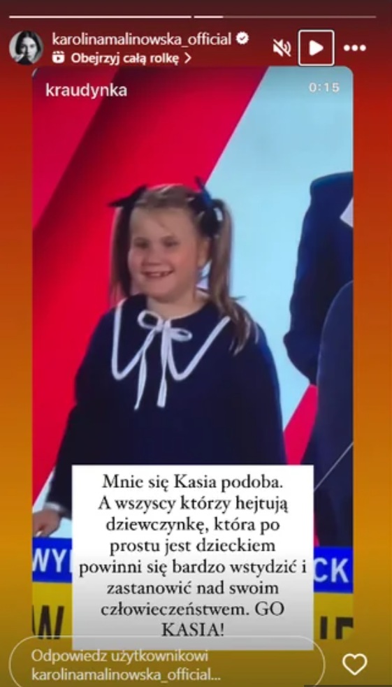 Karolina Malinowska zabrała głos w sprawie córki Nawrockiego