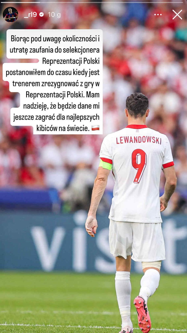 Robert Lewandowski rezygnuje z gry w reprezentacji Polski