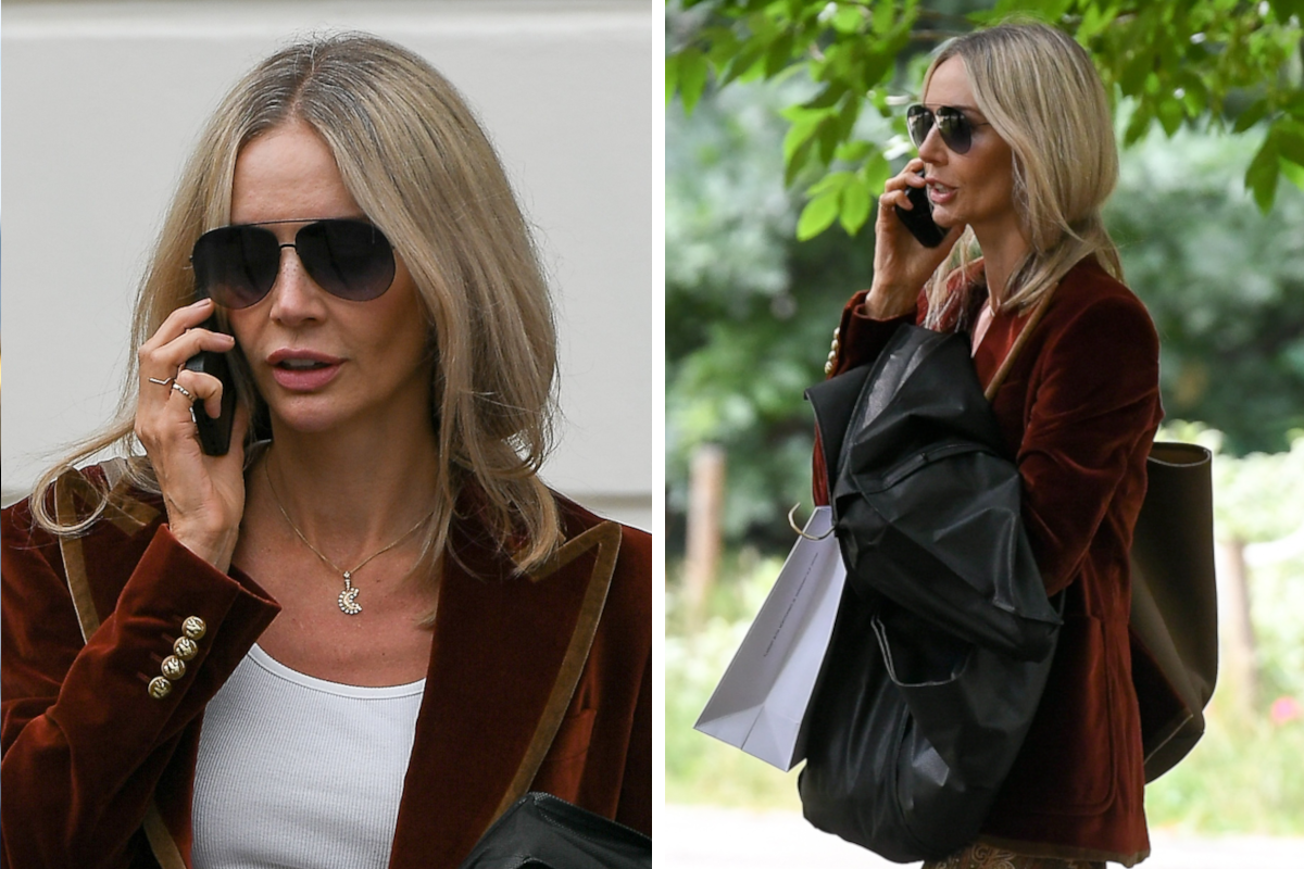 Agnieszka Woźniak-Starak na zdjęciach paparazzi w modnych spodniach "boho chic". Podobne kupisz za 35 złotych