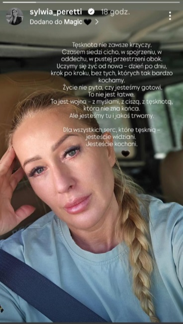 Sylwia Peretti zalana łzami