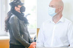 Krzysztof Igor Krawczyk i Ewa Krawczyk na rozprawie w sądzie