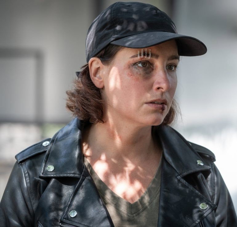 Laura Samojłowicz na planie "Gliniarzy"