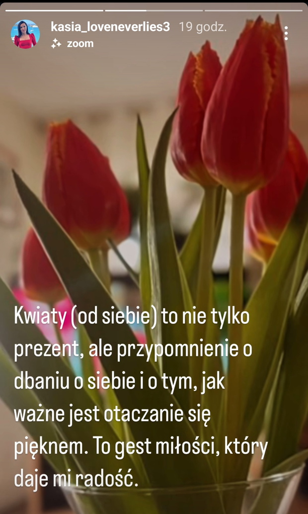 Kasia z Love Never Lies pokazała kwiaty