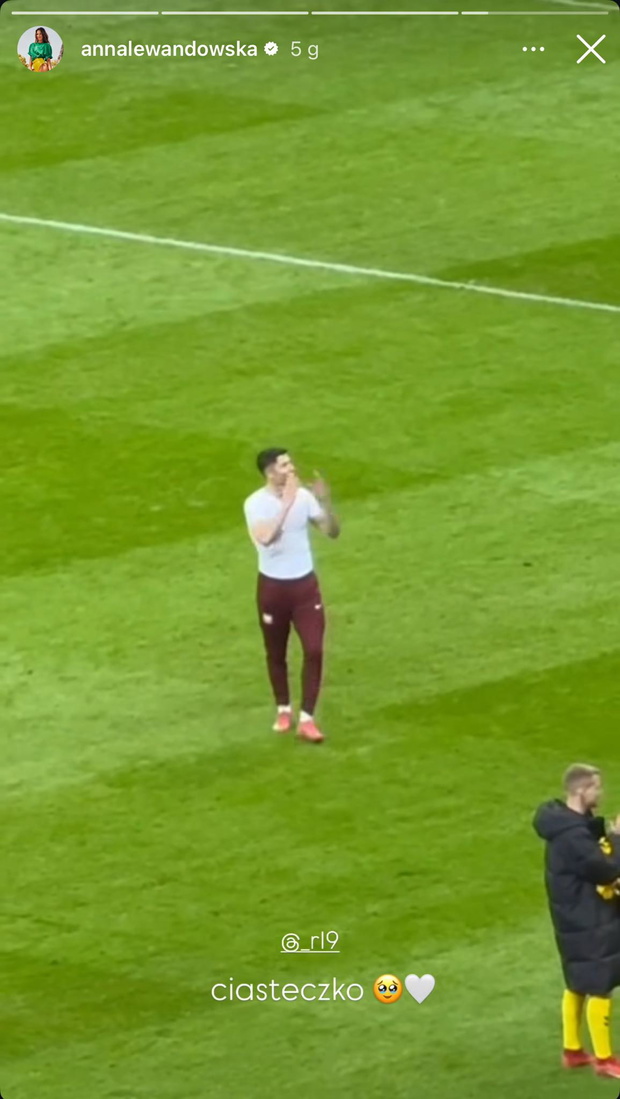 Ania Lewandowska po meczu z Litwą pokazała nagranie z mężem