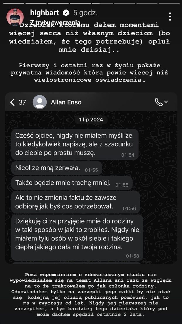 Oświadczenie Barta Pniewskiego