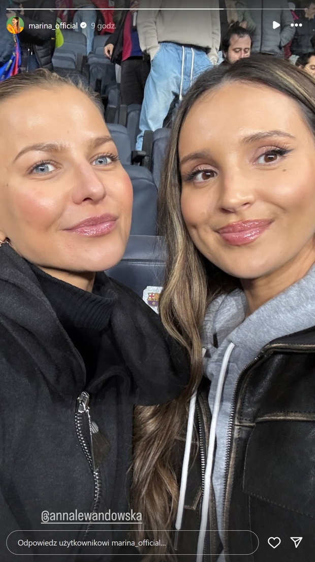 Anna Lewandowska pozuje z Mariną