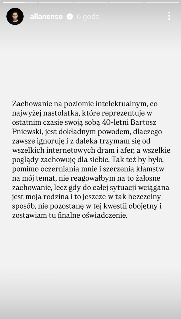 Oświadczenie Allana Krupy