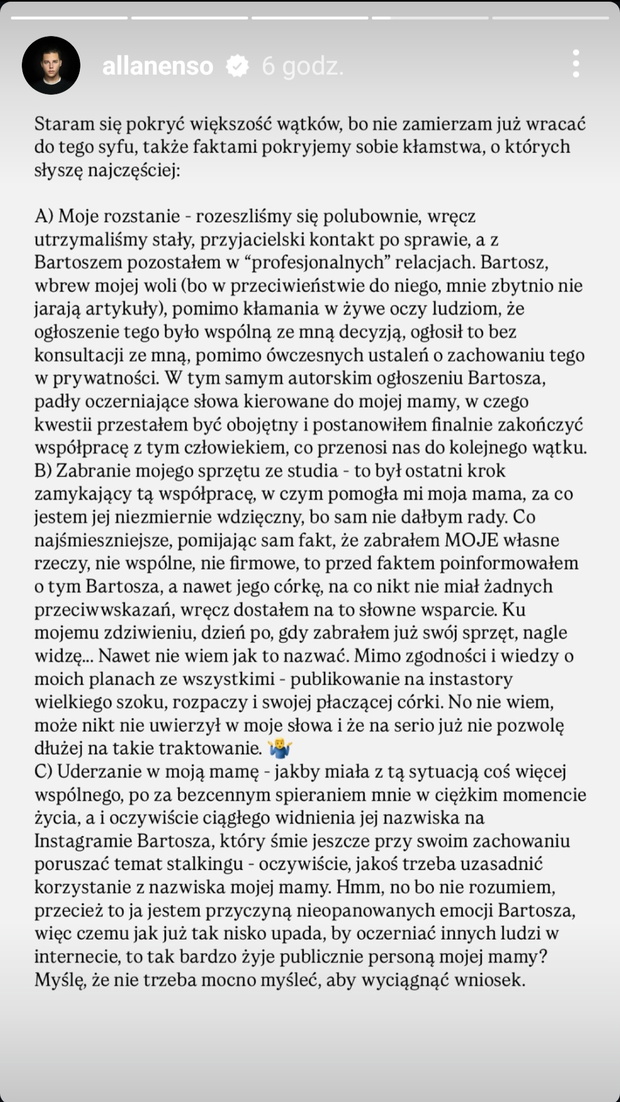 Oświadczenie Allana Krupy