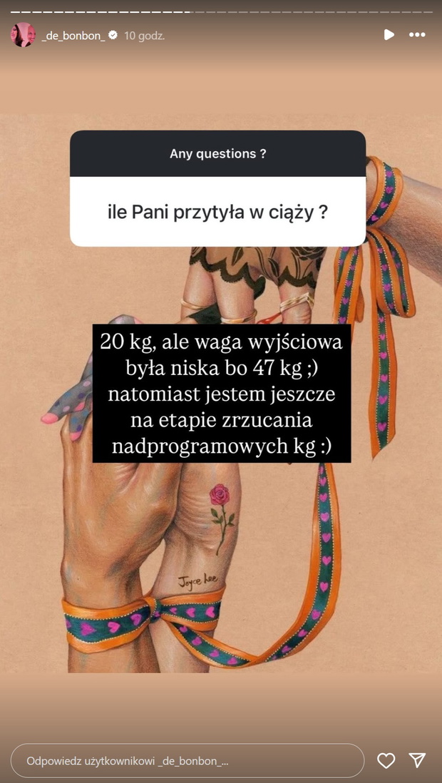 Partnerka Hakiela, ile przytyła w ciąży