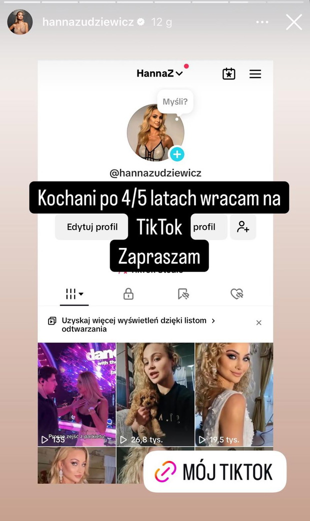 Hanna Żudziewicz wraca na TikToka