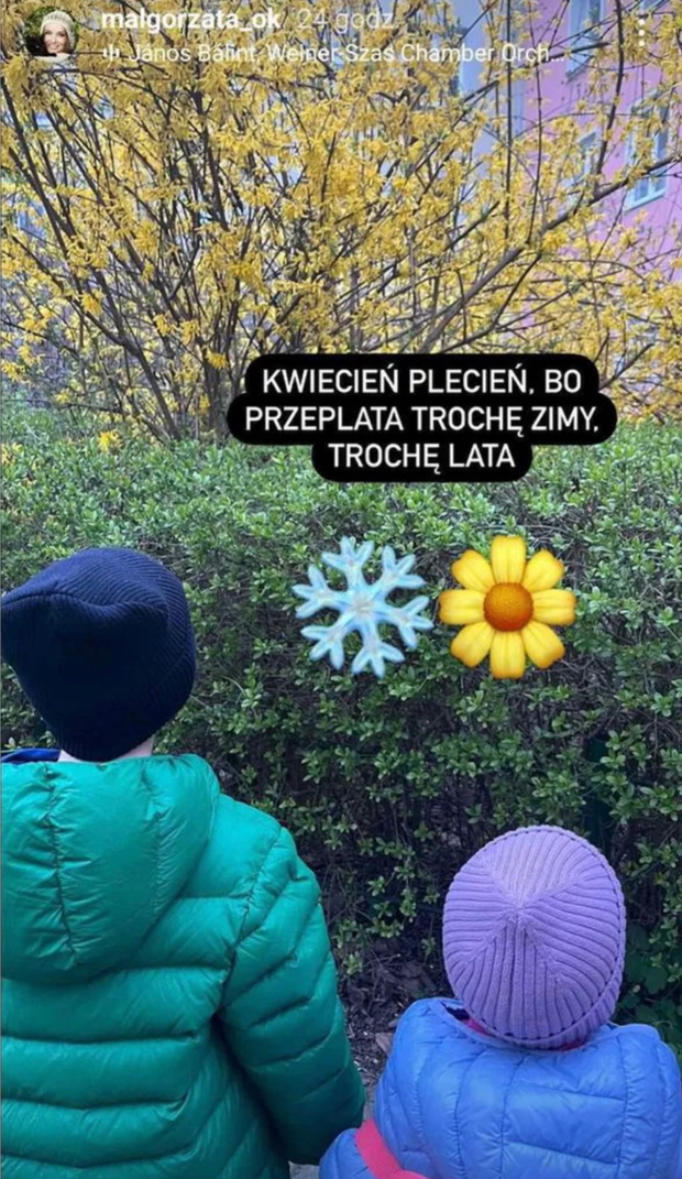 Małgorzata Ostrowska spędza czas z wnukami