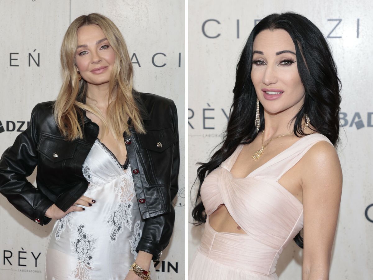 Małgorzata Socha i Justyna Steczkowska na pokazie Zienia