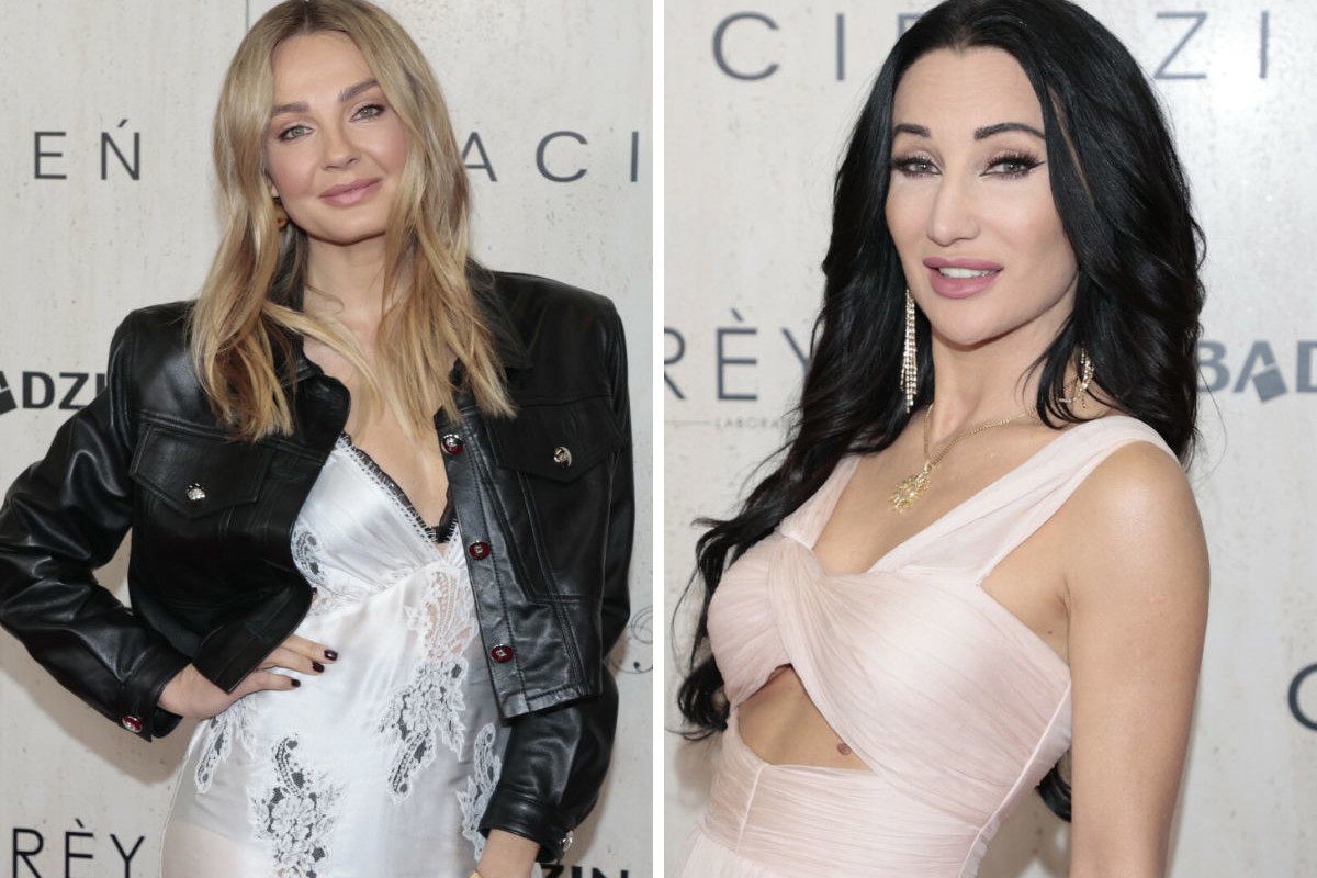 Małgorzata Socha i Justyna Steczkowska na pokazie Zienia