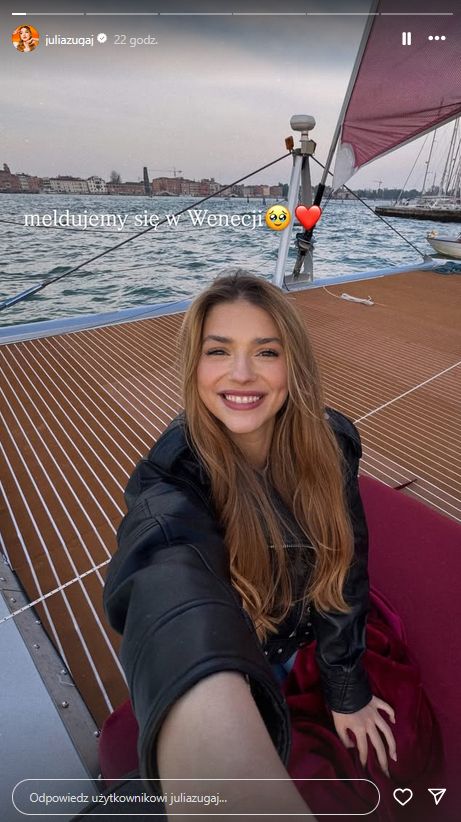Julia Żugaj w Wenecji z przystojnym brunetem w Wenecji