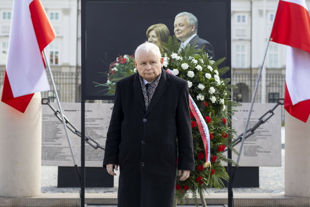 Jarosław Kaczyński podczas 15. rocznicy katastrofy smoleńskiej