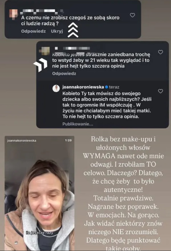 Joanna Koroniewska nie wytrzymała