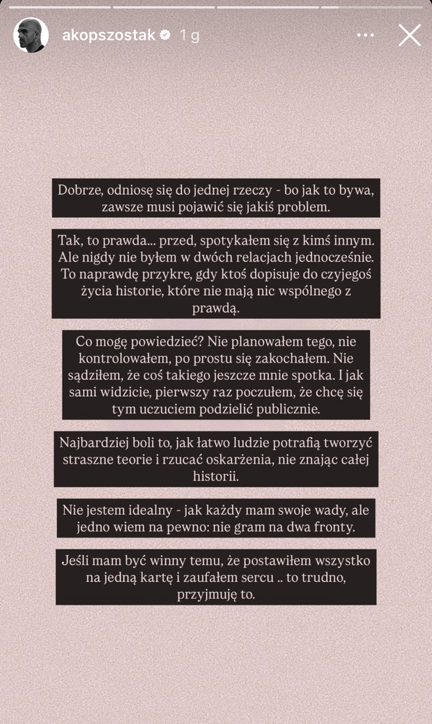 oświadczenie Akop Szostak