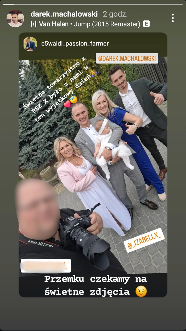 Darek na chrzcinach u córki Waldemara i Doroty