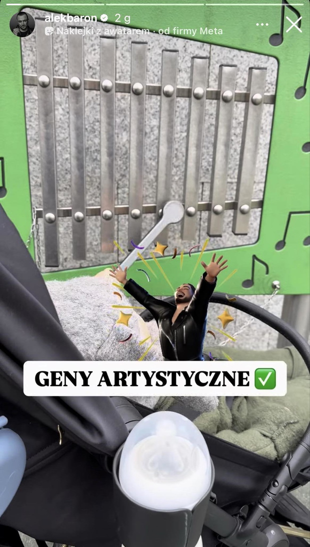 Aleksander Baron coraz częściej pokazuje synka