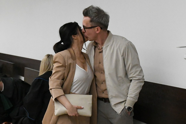 Katarzyna Cichopek i Maciej Kurzajewski na rozprawie przeciwko Paulinie Smaszcz