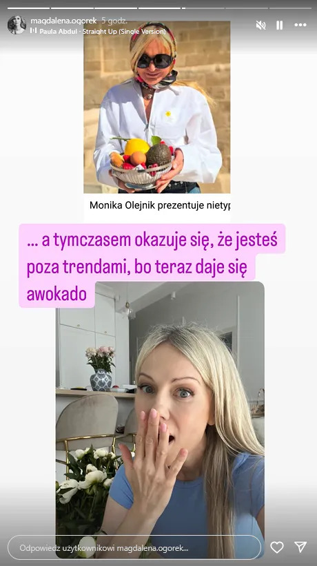 Magdalena Ogórek drwi ze święconki Moniki Olejnik. Poszło o awokado!