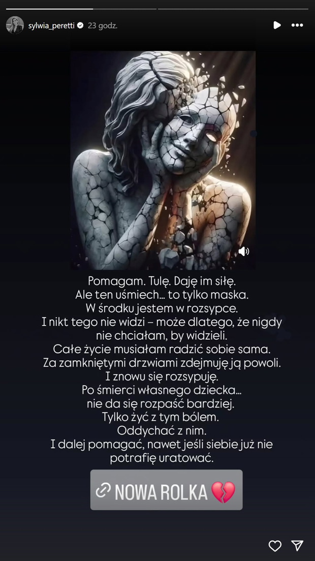 Sylwia Peretti poruszający wpis