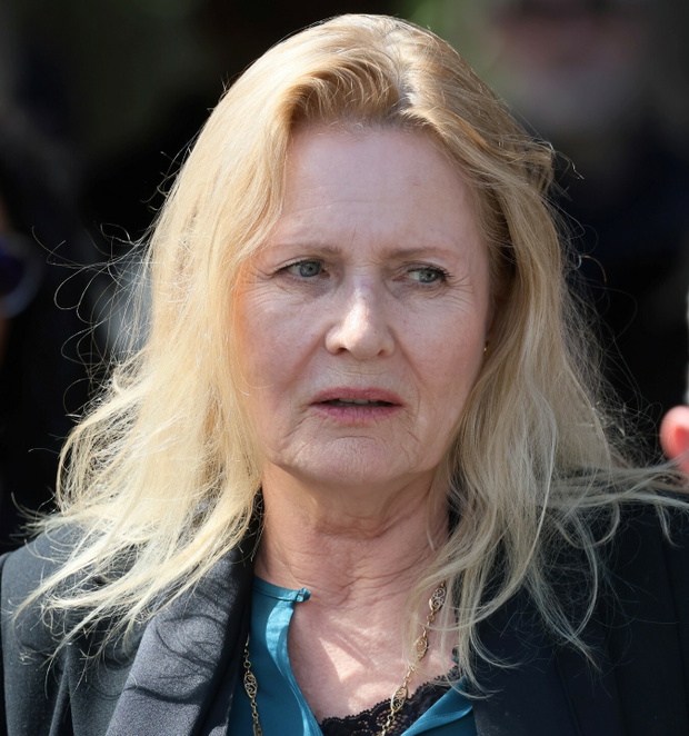 Grażyna Szapołowska na pogrzebie Jadwigi Jankowskiej-Cieślak