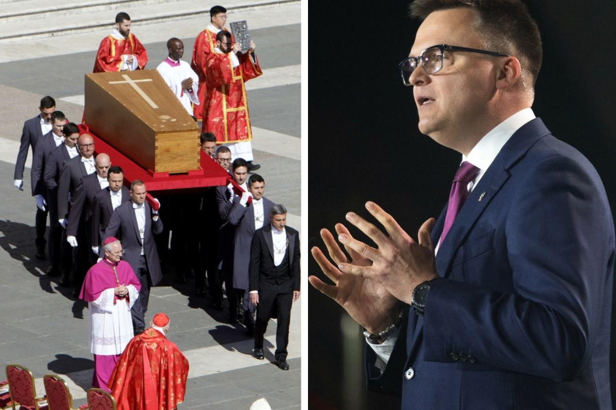 Co wyprawiał Szymon Hołownia na pogrzebie papieża Franciszka? Internauci nie mieli litości