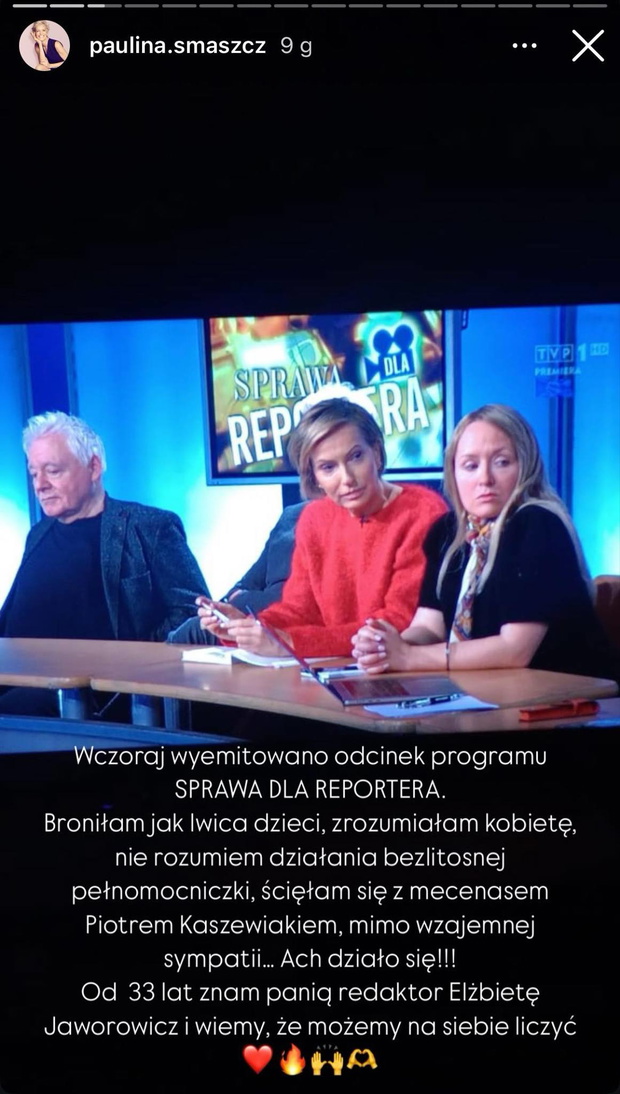 Paulina Smaszcz nie wytrzymała w programie Elżbiety Jaworowicz.