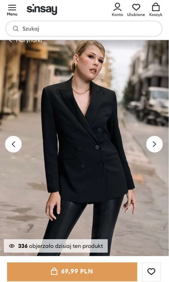 Marynarka w stylu Pauliny Rzeźniczak z SinSay