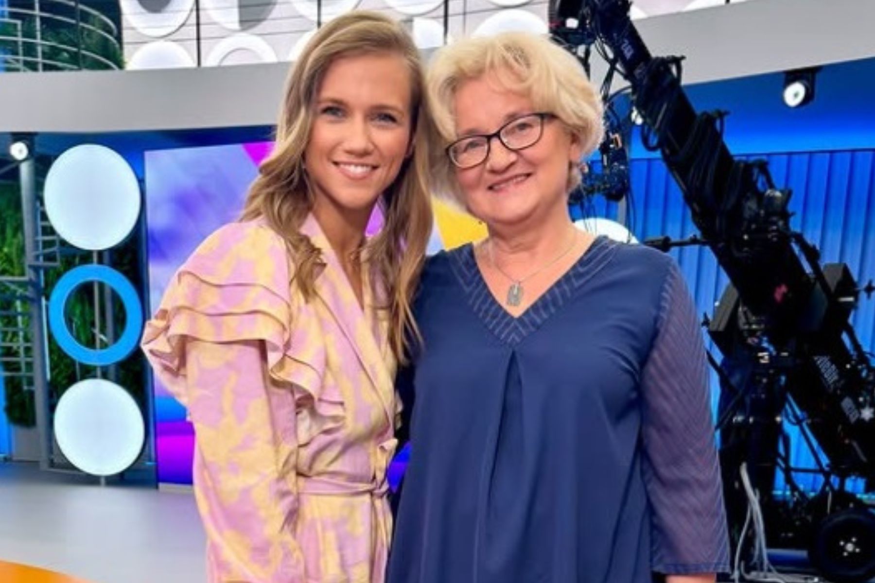Agnieszka Kaczorowska z mamą