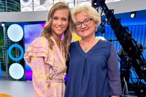 Agnieszka Kaczorowska z mamą